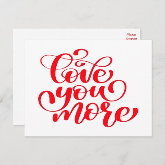 Carte Postale Aimez-vous plus, en pensant à vous, Mlle Vous, Bon (Devant / Derrière)