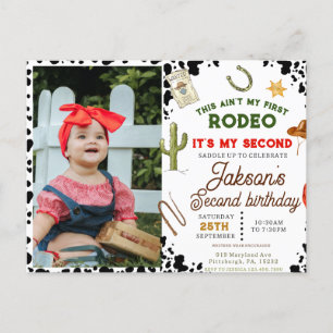 Carte Postale Ain't My First Rodeo Cowboy photo 2e anniversaire