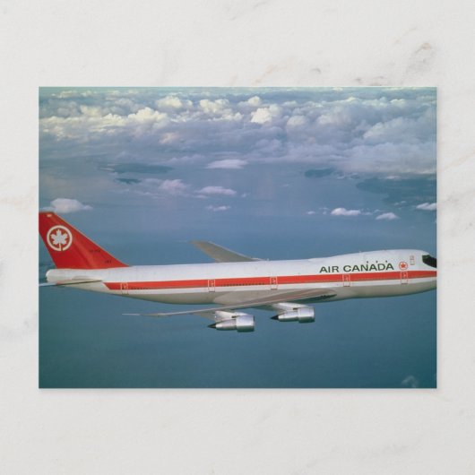 Carte Postale Air Canada 747, en vol (Devant)
