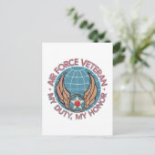 Carte Postale Air Force Veteran (Debout devant)