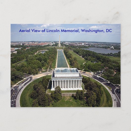 Carte Postale Air Lincoln Memorial Washington DC Sympathy (Devant)