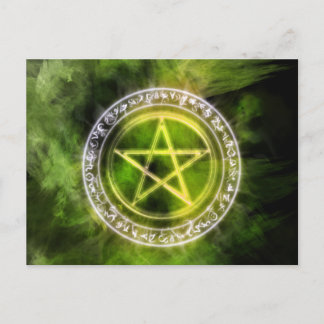 Carte Postale Air Rune Circle Pagan Pentacle Art