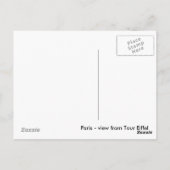 Carte postale Air View Paris (Dos)