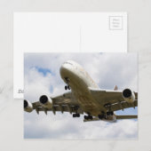 Carte Postale Airbus A380 Etihad (Devant / Derrière)