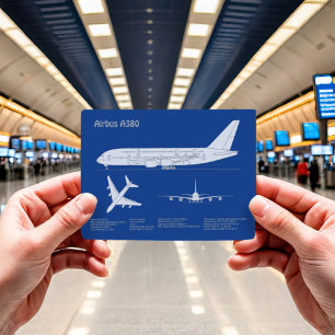 Carte Postale Airbus a380 - Plans de dessin de plan d'avion ABD