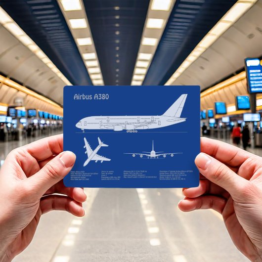 Carte Postale Airbus a380 - Plans de dessin de plan d'avion ABD