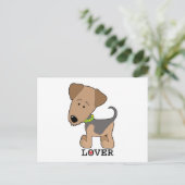 Carte Postale Airdale Lover (Debout devant)