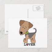 Carte Postale Airdale Lover (Devant / Derrière)