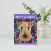 CARTE POSTALE AIRDALE TERRIER   (Debout devant)