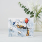 Carte Postale Aire-Balloon Airedale Terrier (Debout devant)