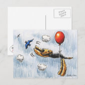 Carte Postale Aire-Balloon Airedale Terrier (Devant / Derrière)