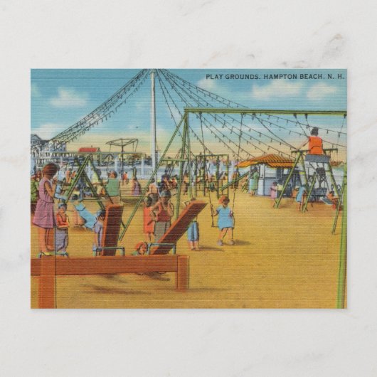 Carte Postale Aire de jeu, Hampton Beach, New Hampshire (Devant)