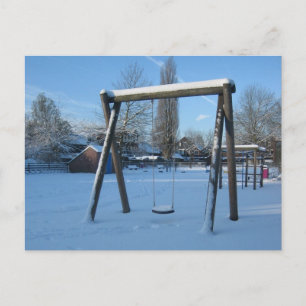 Carte Postale Aire de jeux dans la neige