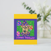 Carte Postale Airedale d'anniversaire (Debout devant)