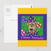 Carte Postale Airedale d'anniversaire (Devant / Derrière)
