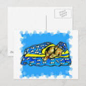 Carte Postale Airedale endormi (Devant / Derrière)