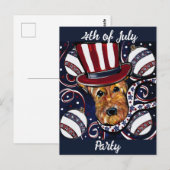 CARTE POSTALE AIREDALE TERRIER (Devant / Derrière)