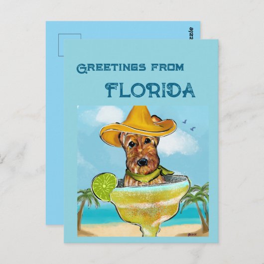 Carte Postale Airedale Terrier  (Devant / Derrière)