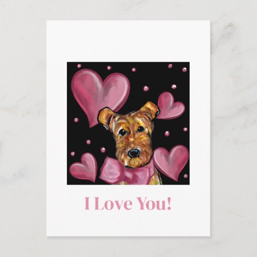 CARTE POSTALE AIREDALE TERRIER (Devant)