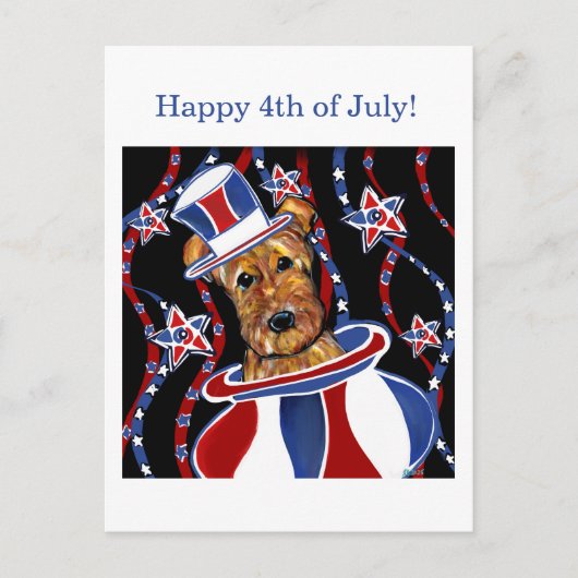 CARTE POSTALE AIREDALE TERRIER (Devant)