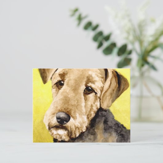 Carte postale Airedale Terrier (Debout devant)