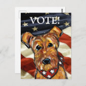 CARTE POSTALE AIREDALE TERRIER (Devant / Derrière)