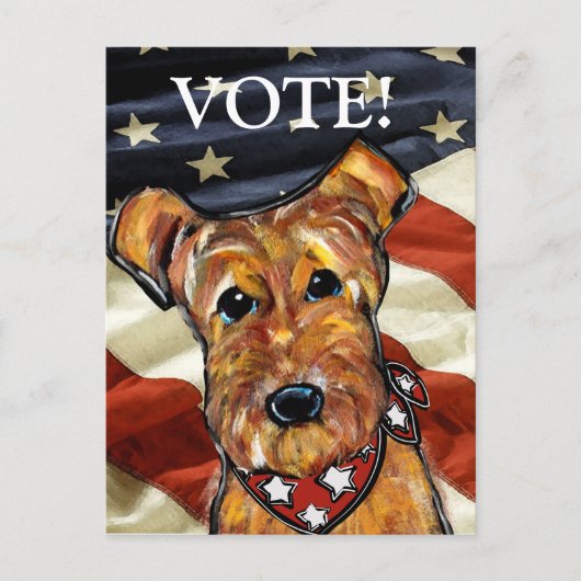 CARTE POSTALE AIREDALE TERRIER (Devant)