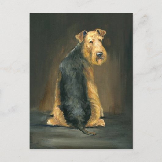 Carte postale Airedale Terrier Dog Art (Devant)
