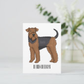 Carte Postale Airedale terrier dog cartoon (Debout devant)