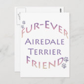 Carte Postale Airedale Terrier Furever (Devant / Derrière)