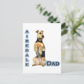 Carte Postale Airedale Terrier Papa 4 (Debout devant)
