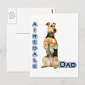 Carte Postale Airedale Terrier Papa 4 (Devant / Derrière)