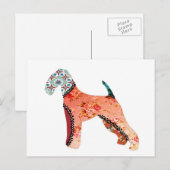 Carte postale Airedale Terrier Patchwork Pet (Devant / Derrière)