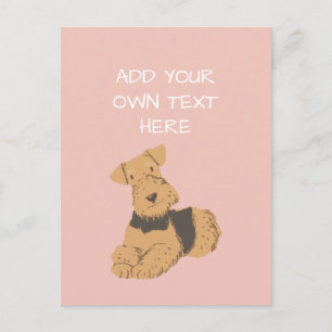 Carte postale Airedale Terrier Personnalisé Nom Du