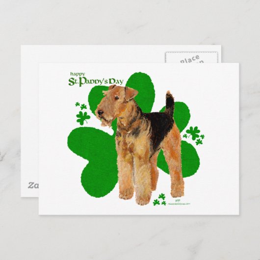Carte Postale Airedale Terrier St Paddy (Devant / Derrière)