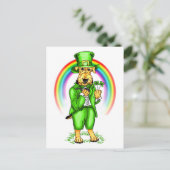 Carte Postale Airedale Terrier St. Patrick's Day Leprechaun (Debout devant)