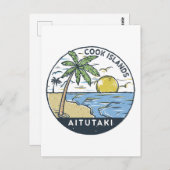 Carte Postale Aitutaki Îles Cook Vintage (Devant / Derrière)