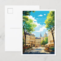 Aix En Provence France illustration de voyage vint