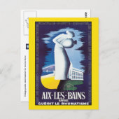 Carte postale : Aix-Les-Bains - Eaux de guérison (Devant / Derrière)
