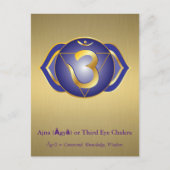Carte Postale Ajna (Agyā) ou Third Eye Chakra (Devant)