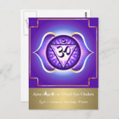 Carte Postale Ajna (Agyā) ou Third Eye Chakra (Devant / Derrière)