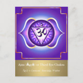 Carte Postale Ajna (Agyā) ou Third Eye Chakra (Devant)