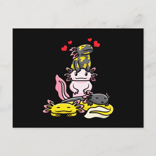 Carte Postale Ajolote Kawaii (Devant)