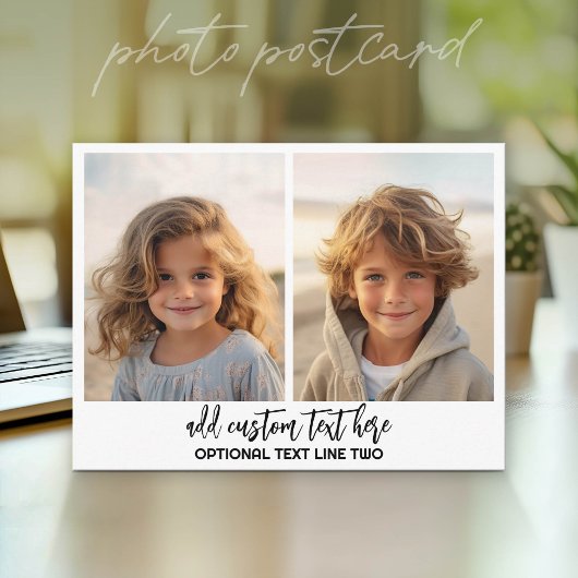 Carte Postale Ajouter 2 Photos - Simple Collage