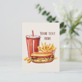 Carte Postale Ajouter du texte à un chien chaud mignon (Debout devant)