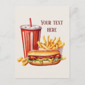 Carte Postale Ajouter du texte à un chien chaud mignon (Devant)