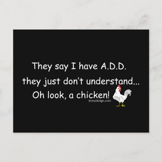 Carte Postale AJOUTER L'Humour De Poulet Dit (Devant)