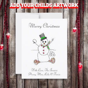 Carte Postale Ajouter l'oeuvre de votre enfant à ce Noël