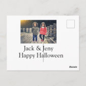 Carte Postale ajouter nom photo texte Halloween enfant fille gar (Dos)