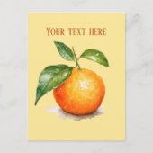 Carte Postale Ajouter un fruit de message orange (Devant)